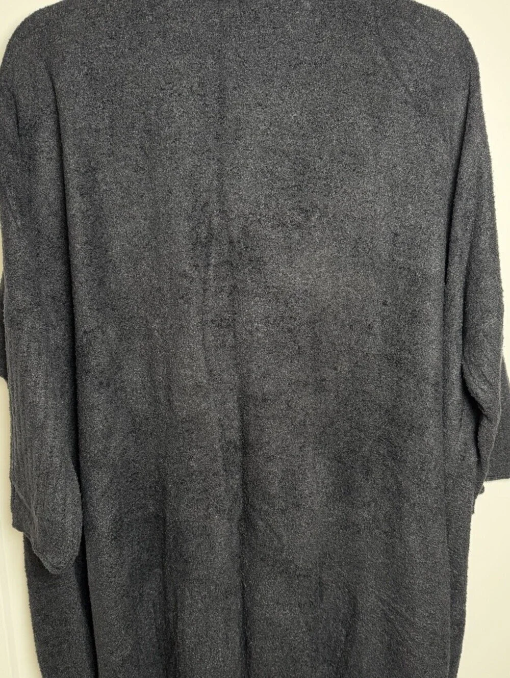 Barefoot Dreams CozyChic Lite Tunic Pullover L/XL Gray Half Zip Side Slits